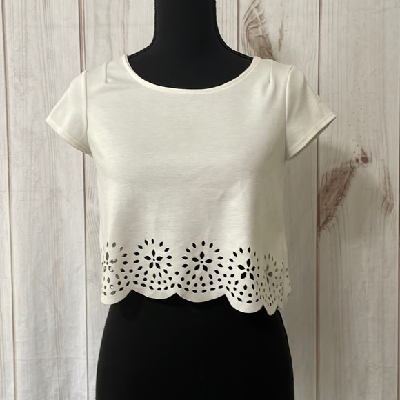 Pins & Needles Tops - Pins & needles eyelet crop top